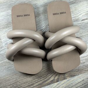 Yume Yume Taupe Sandals with Bold Straps